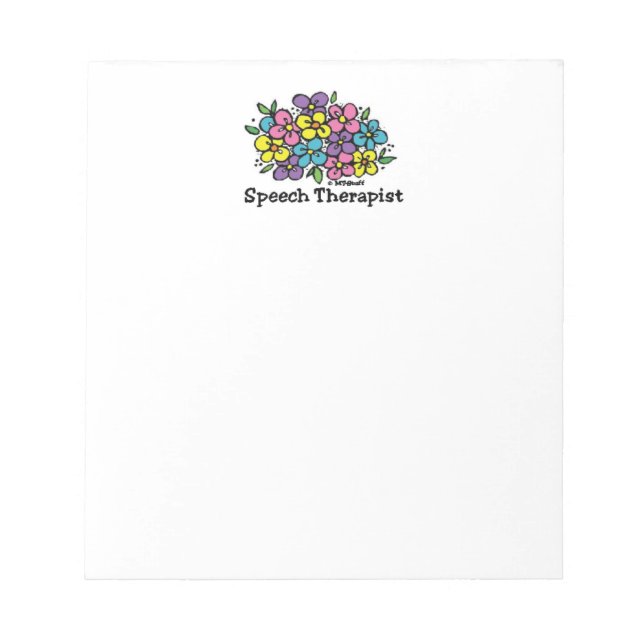 Speech Therapist Blooms1 Notepad (Front)
