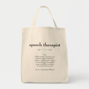 Speech Therapist Definition Thank You Gift Tote Bag