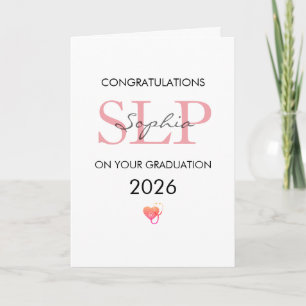 Speech Therapist Graduation Personalized Name Year Card