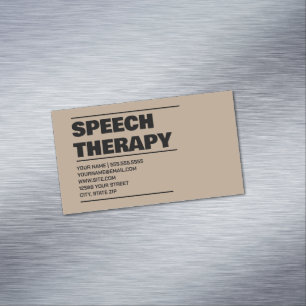 Speech Therapist Magnetic Business Card