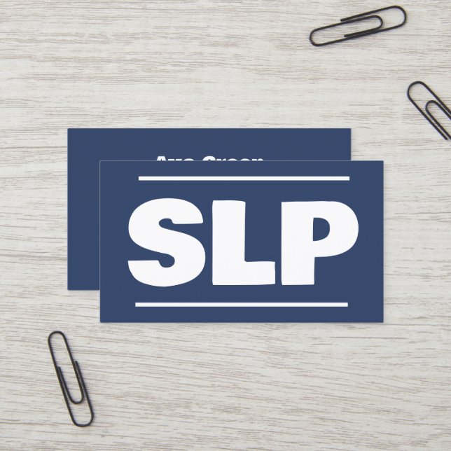 Speech Therapist SLP Business Card (Front/Back In Situ)