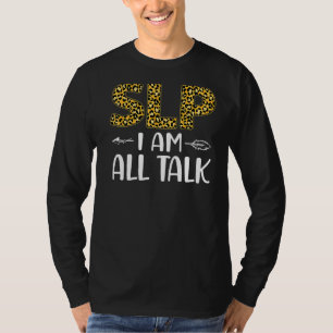 Speech Therapist Therapy Assistant SLP Leopard Che T-Shirt