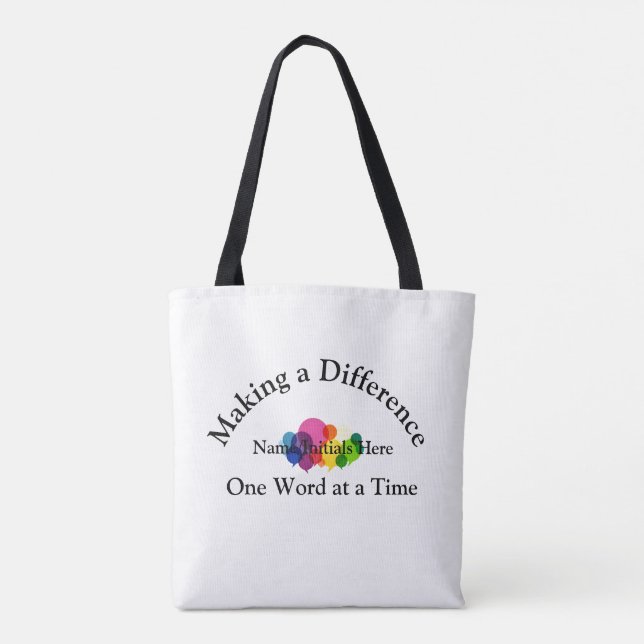 Speech Therapist Tote Bag (Back)