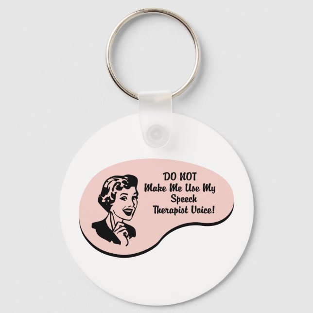 Speech Therapist Voice Keychain (Front)