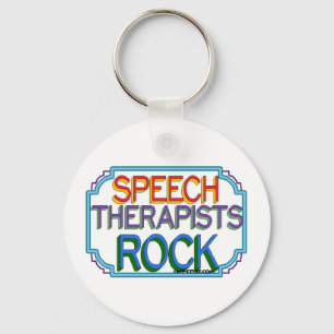 Speech Therapists Rock Keychain