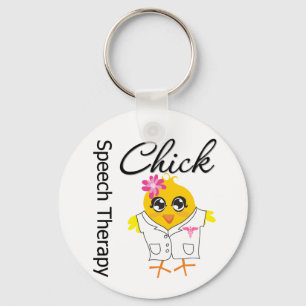 Speech Therapy Chick Keychain