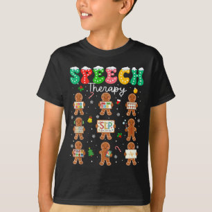 Speech Therapy Christmas Slp Therapy Cookies Ginge T-Shirt