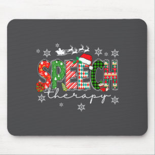 Speech Therapy Christmas Sweater Santa Holiday Fun Mouse Pad
