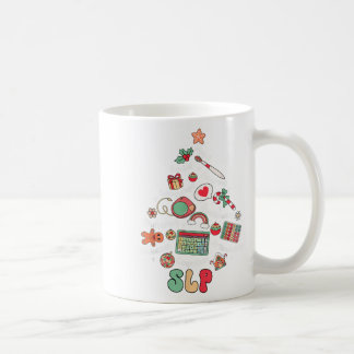 Speech Therapy Christmas Tree Merry Xmas Slp Thera Coffee Mug