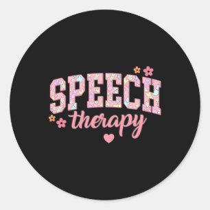 Speech Therapy Easter Communication Therapist Slp Classic Round Sticker