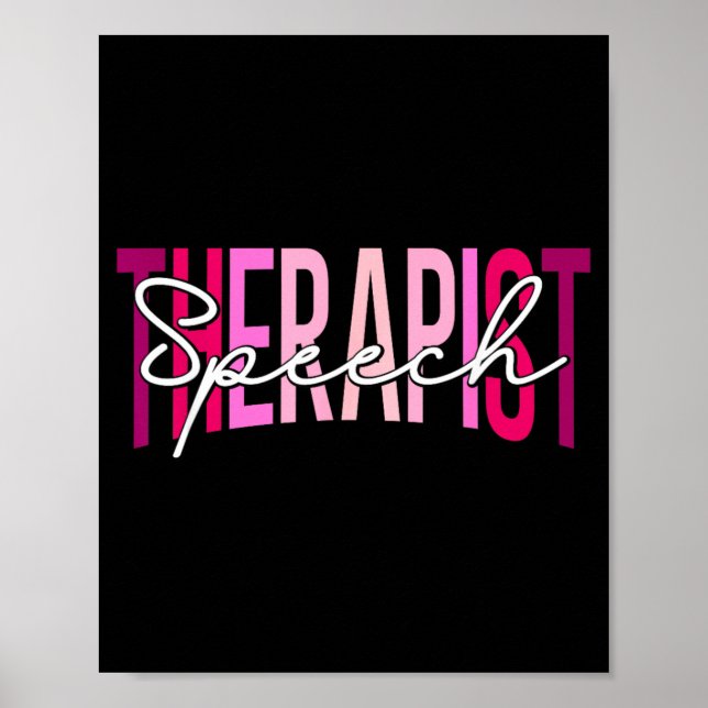 Speech Therapy Funny Speech Therapist Language Poster (Front)