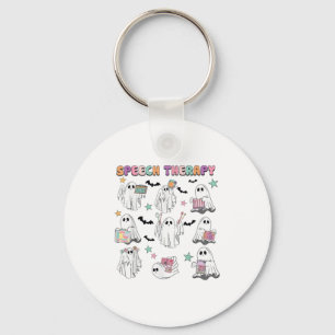 Speech Therapy Halloween Ghost Speech Language Pat Keychain