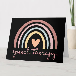 Speech Therapy I - Boho Rainbow Card