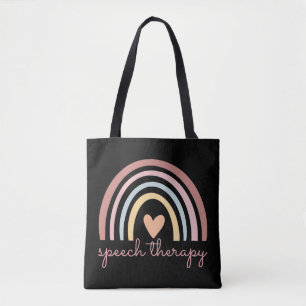 Speech Therapy I - Boho Rainbow Tote Bag