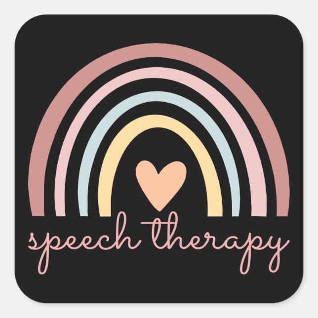 Speech Therapy I Square Sticker (Front)