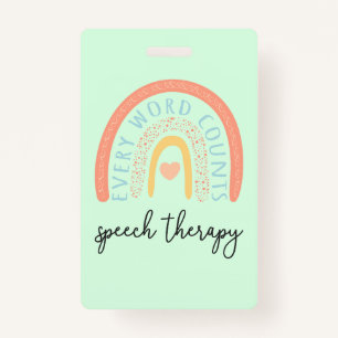 Speech Therapy II - Every Word Counts Badge
