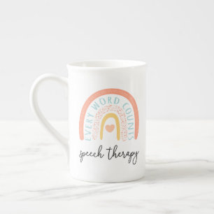 Speech Therapy II - Every Word Counts Bone China Mug