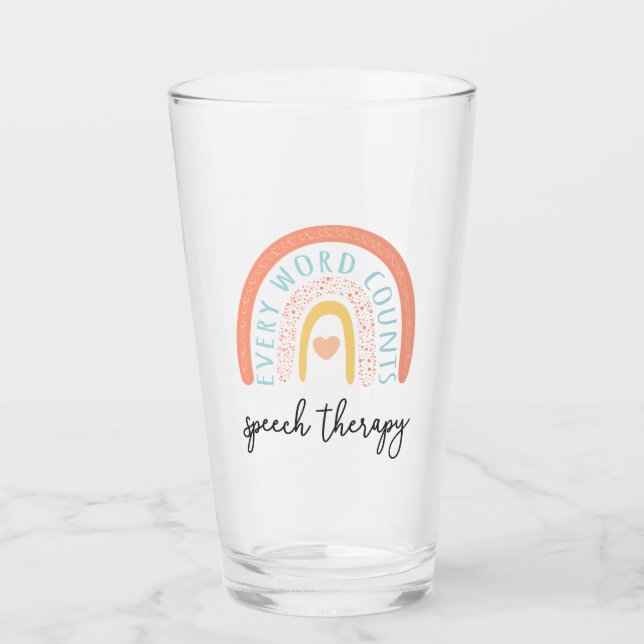Speech Therapy II - Every Word Counts Glass (Front)