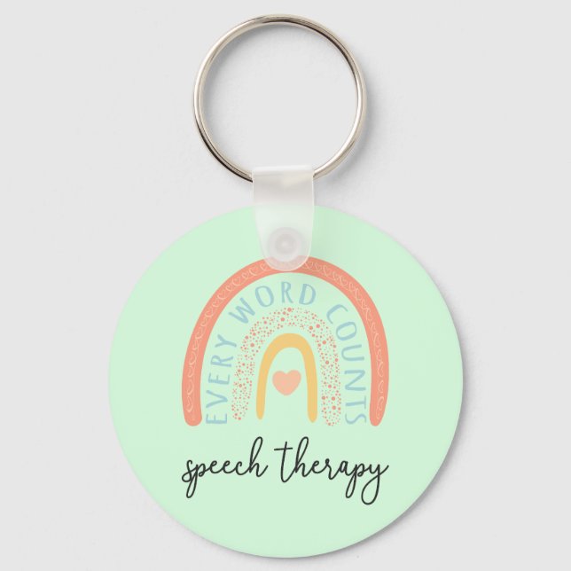 Speech Therapy II - Every Word Counts Keychain (Front)