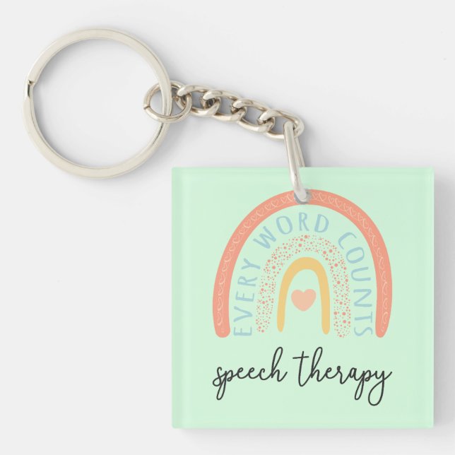 Speech Therapy II - Every Word Counts Keychain (Front)