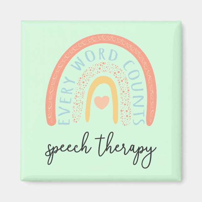 Speech Therapy II - Every Word Counts Magnet (Front)