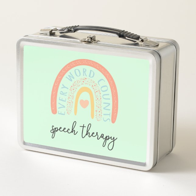 Speech Therapy II - Every Word Counts Metal Lunch Box (Front)