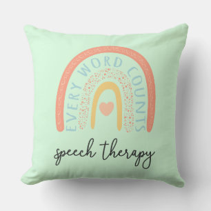 Speech Therapy II - Every Word Counts Throw Pillow