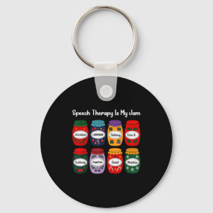 Speech Therapy Is My Jam Christmas Speech Patholog Keychain