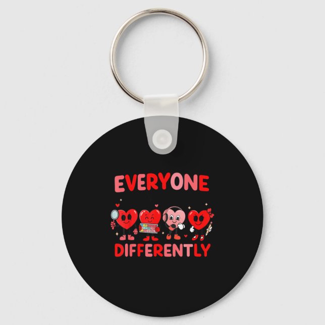 Speech Therapy Language Pathologist Valentines Day Keychain (Front)