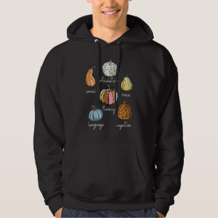 Speech Therapy Pumpkin SLP Neurodiversity Fall Tea Hoodie