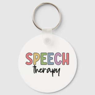 Speech Therapy SLP Speech Pathologist Gifts Keychain