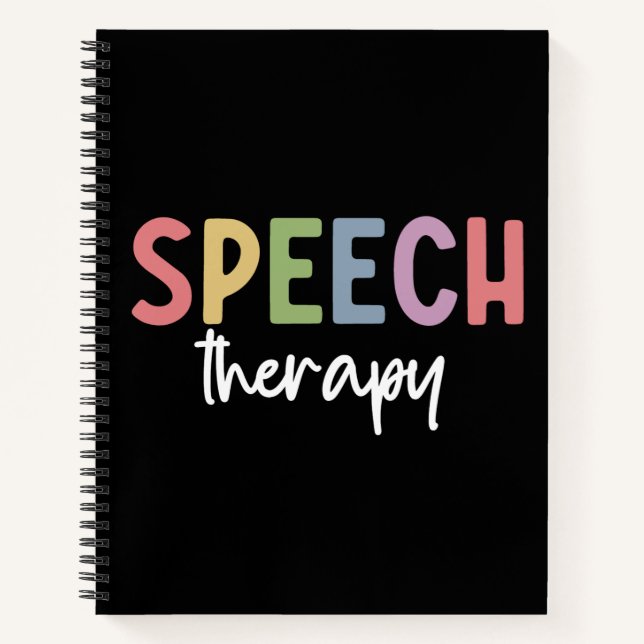 Speech Therapy SLP Speech Pathologist Gifts Notebook (Front)