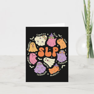 Speech Therapy Speech Language Pathologist Hallowe Card