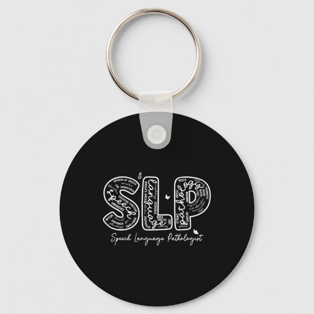 Speech Therapy Speech Language Pathologist Therapi Keychain (Front)