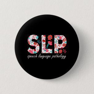 Speech Therapy Speech Language Pathology Retro Dai 2 Inch Round Button