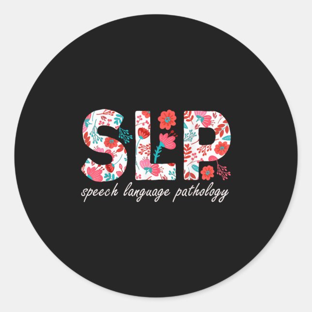 Speech Therapy Speech Language Pathology Retro Dai Classic Round Sticker (Front)