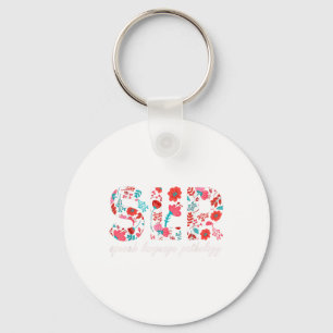 Speech Therapy Speech Language Pathology Retro Dai Keychain