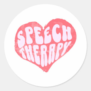 Speech Therapy Speech Language Therapist Classic Round Sticker
