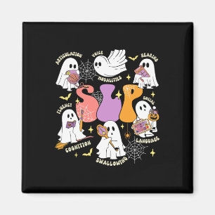 Speech Therapy Spooky Slp Halloween Cute Ghost Magnet