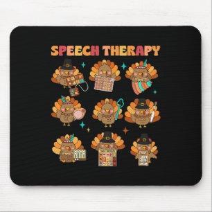 Speech Therapy Turkey Slp Speech Therapist Fall Th Mouse Pad