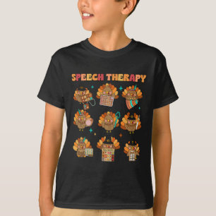Speech Therapy Turkey Slp Speech Therapist Fall Th T-Shirt