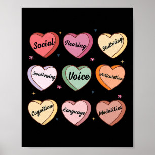 Speech Therapy Valentine Slp Slpa Candy Heart Conv Poster