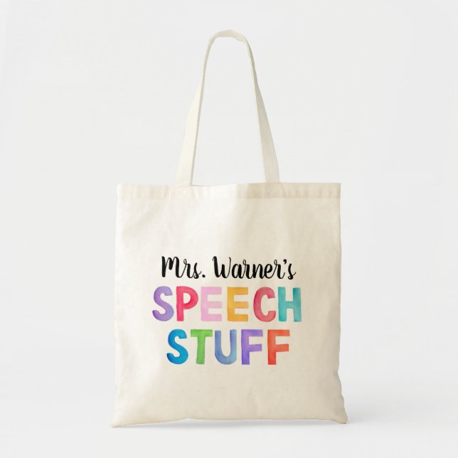 Speech Tote bag- PERSONALIZE Bag (Front)