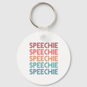 Speechie Retro Speech Pathology Pathologist SLP Keychain