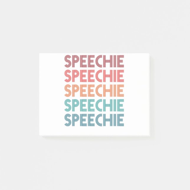 Speechie Retro Speech Pathology Pathologist SLP Post-it Notes (Front)