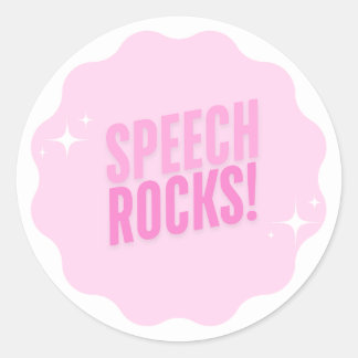 SPEECHROCKS! Sticker-Gifts for Teacher Classic Round Sticker