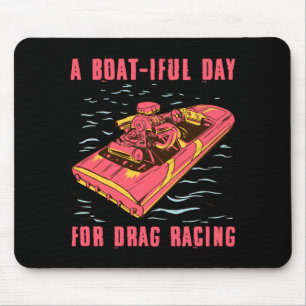 Speed boat drag racing powerboat racing enthusiast mouse pad