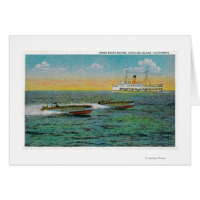 Speed Boating en Catalina Island, Californie (Devant horizontal)