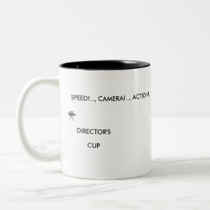 SPEED!.., CAMERA!...ACTON!.. Two-Tone COFFEE MUG