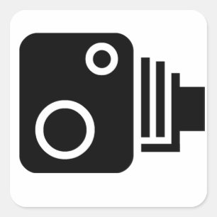 Speed Camera Symbol Square Sticker